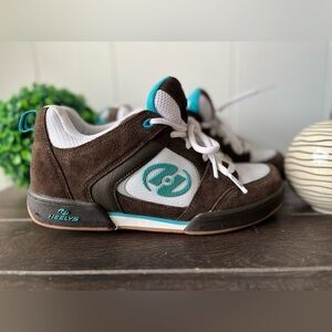 Heelys Pro 20 Brown Teal White Shoes Wheels USA Women’s 9